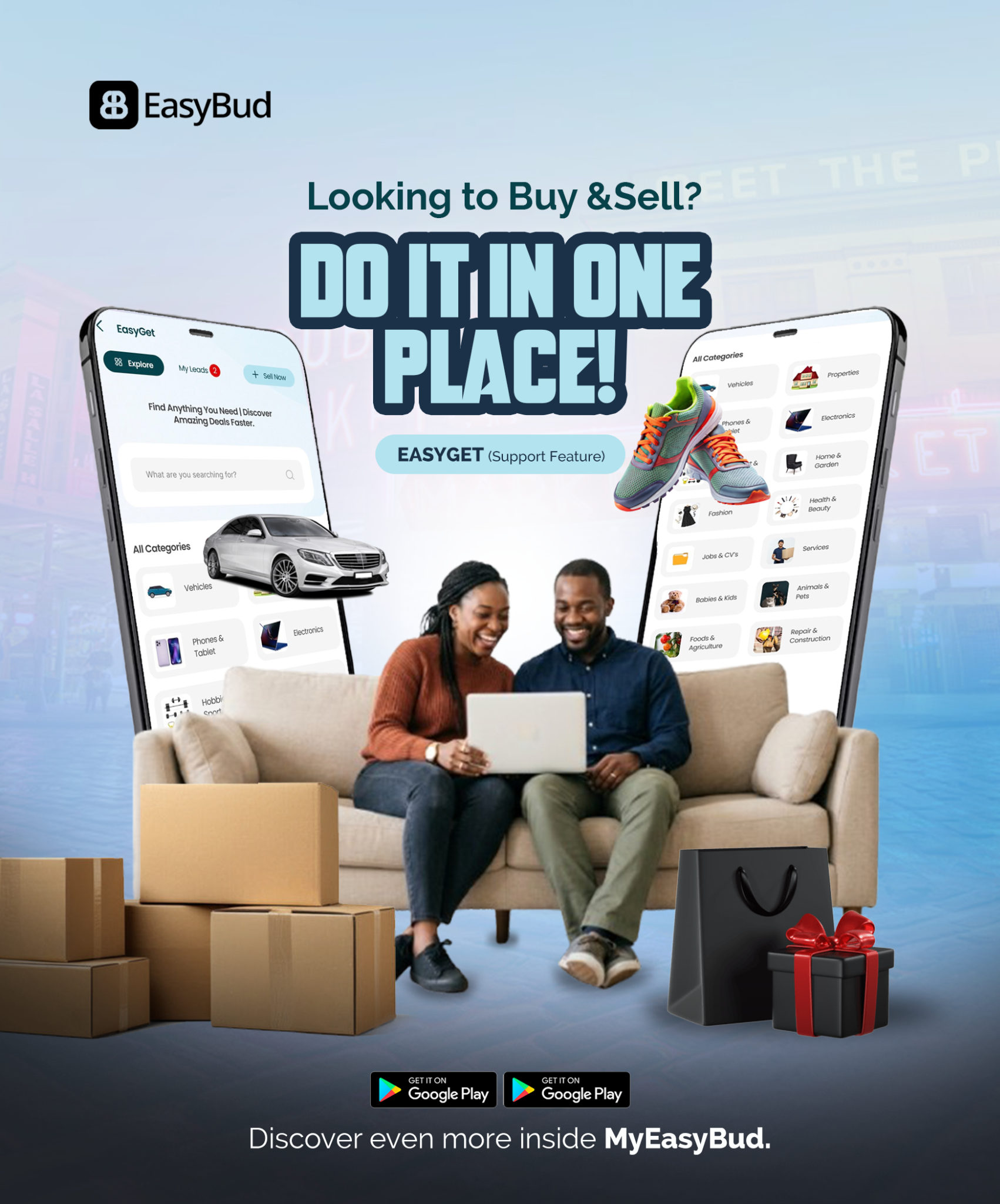 EasyBud EasyGet Marketplace Poster