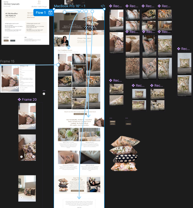 A Stroke of Genius Interiors Figma Layout Blueprint and Product Frames